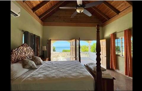 Bed, Bedroom, Sea view