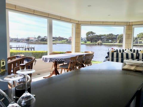 View (from property/room), Living room, Dining area, River view