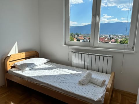 Bed, Natural landscape, Bedroom, Mountain view, towels