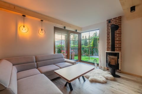 Living room, Seating area, Garden view