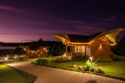 Property building, Night, Natural landscape, Garden