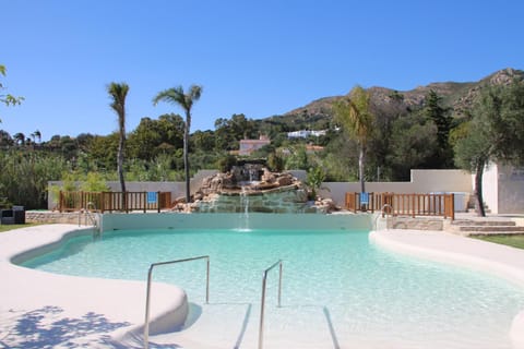 Natural landscape, Mountain view, Swimming pool