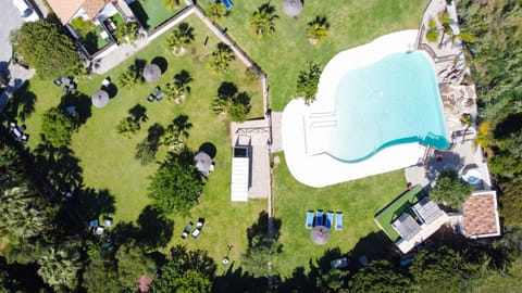 Spring, Off site, Natural landscape, Bird's eye view, Garden, Swimming pool