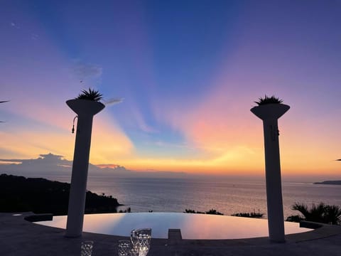 Natural landscape, Pool view, Sea view, Swimming pool, Sunset