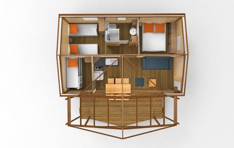 Kitchen or kitchenette, Floor plan, bunk bed