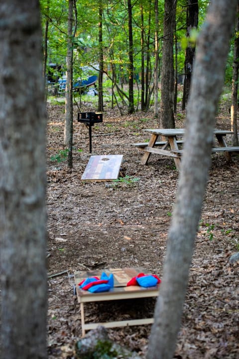 Off grid primal tiny A frame in the woods Campground/ 
RV Resort in Lake of the Ozarks