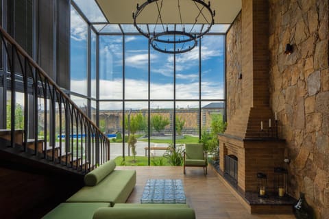 Natural landscape, View (from property/room), Living room, Seating area