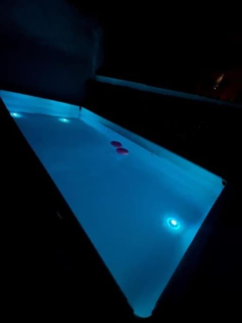 Night, Pool view, Swimming pool