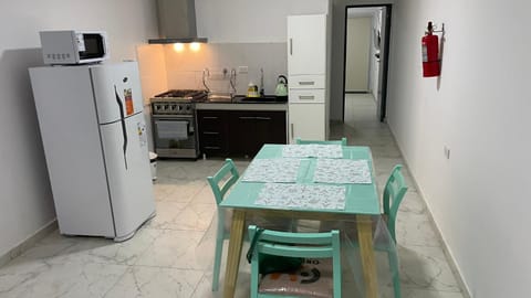 Kitchen or kitchenette, Dining area, microwave, oven, stove