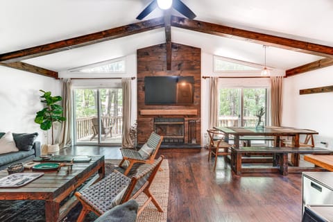 Tree-Lined Pocono Summit Home with Private Hot Tub! House in Coolbaugh Township