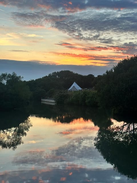 Natural landscape, Lake view, Sunset