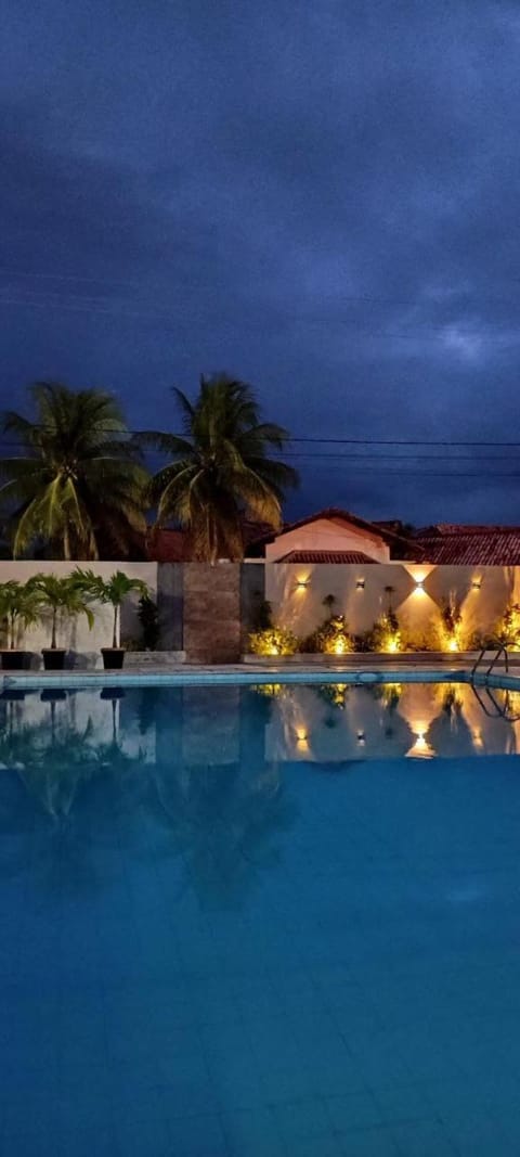 Night, Pool view, Swimming pool