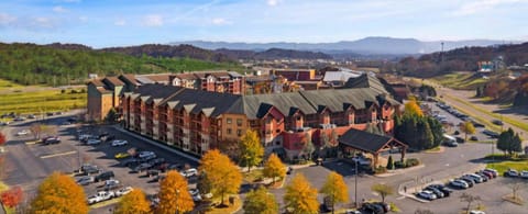 Property building, Bird's eye view, City view, Parking