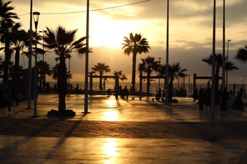 Nearby landmark, Beach, Sunset