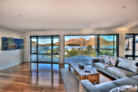 Natural landscape, Living room, Seating area, Mountain view, Sea view