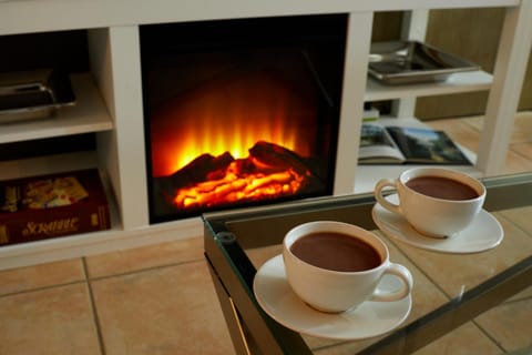 Living room, fireplace