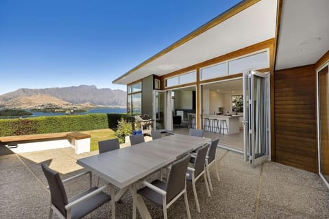 Property building, Patio, Natural landscape, BBQ facilities, View (from property/room), Balcony/Terrace, Living room, Seating area, Dining area, Lake view, Lake view, Mountain view