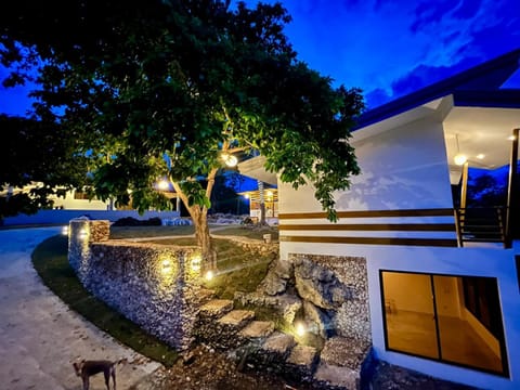 Property building, Night, Natural landscape, Garden, Garden view