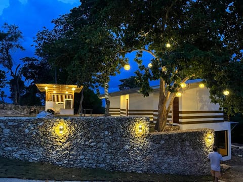 Property building, Night, Garden, Garden view