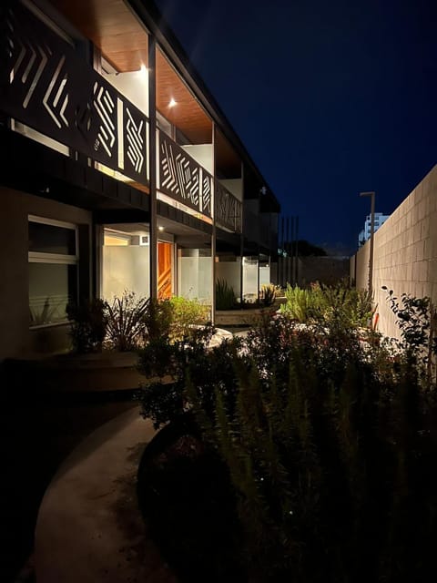 Property building, Night, Garden