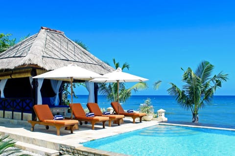 Nearby landmark, Day, Natural landscape, Beach, Pool view, Sea view, Swimming pool, sunbed