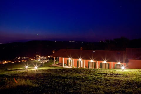 Property building, Night, Garden