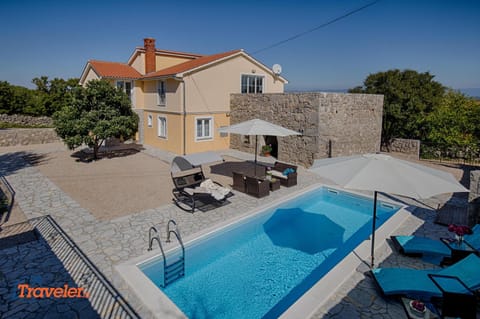 Luxury and modern villa with pool near beach by Traveler tourist agency Krk - ID 2138 Villa in Krk