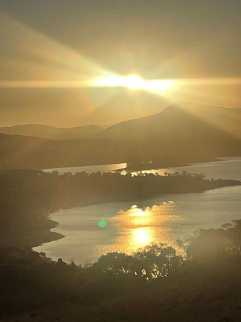 Nearby landmark, Lake view, Mountain view, Sunset