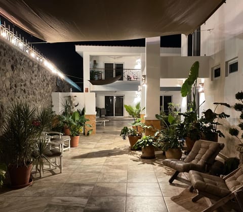 Patio, Night, Garden, Garden, Seating area, Garden view