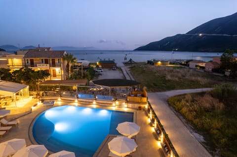 Property building, Night, Sea view