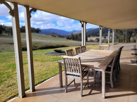 View (from property/room), Balcony/Terrace, fireplace