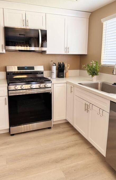 Kitchen or kitchenette, dishwasher, oven, stove