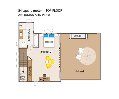 Bed, Bathroom, Balcony/Terrace, Photo of the whole room, Seating area, Bedroom, Bath, sunbed, wardrobe