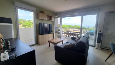 Appartement climatisé T3 vue mer de 63 M2 - 2 chambres et belle terrasse de 23 M2 Apartment in Cavalaire-sur-Mer