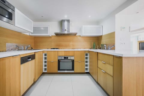 Kitchen or kitchenette, oven, stove, toaster