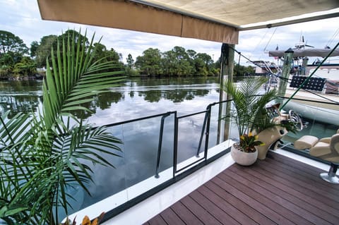 Shangri La Docked boat in Merritt Island