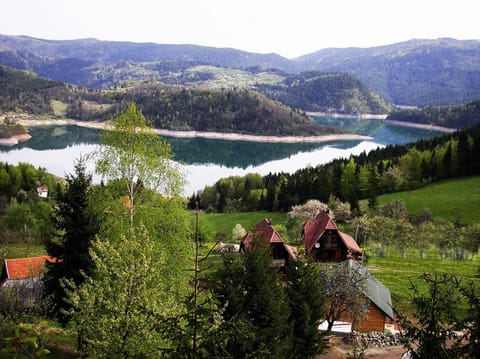 Spring, Natural landscape, Lake view, Mountain view