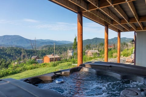 A View To Remember Cabin with beautiful mountain views and a indoor pool House in Gatlinburg