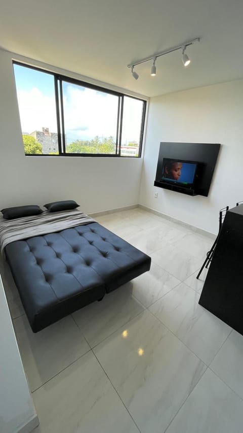 Communal lounge/ TV room, Bed, Living room, Bedroom