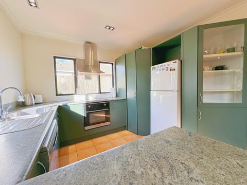 Kitchen or kitchenette, oven, stove