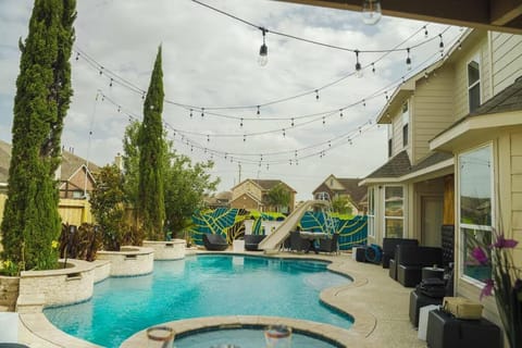 Patio, Day, Garden, Pool view, Swimming pool, sunbed