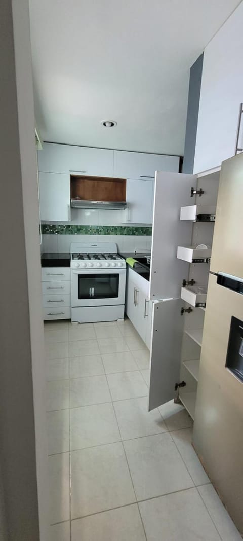 Kitchen or kitchenette, oven