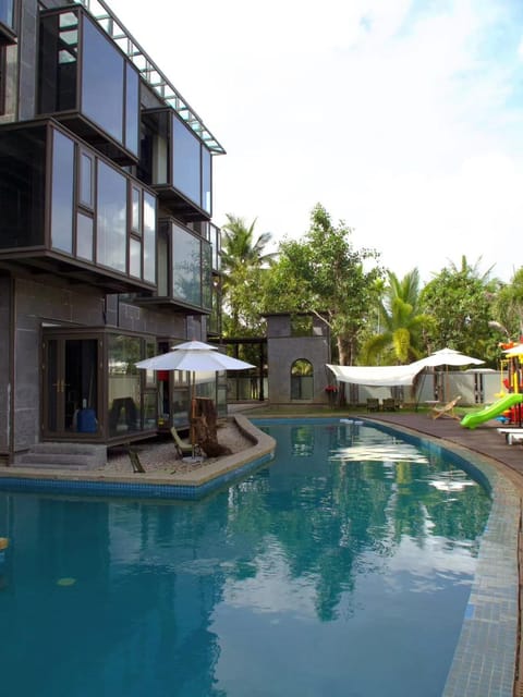 Property building, Pool view, Swimming pool