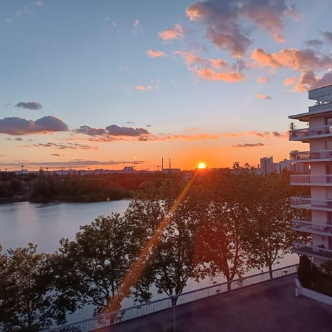 Lake view, Sunset