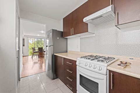 Kitchen or kitchenette, oven