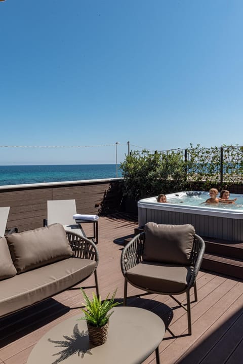 Patio, View (from property/room), Sea view, sunbed