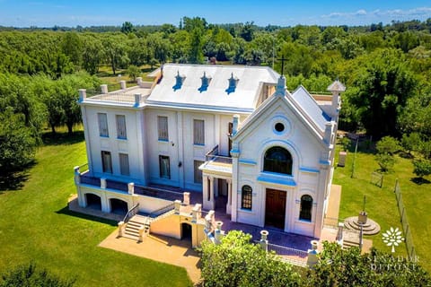 Property building, Spring, Day, Natural landscape, Bird's eye view, Place of worship, Garden, Garden view, Landmark view