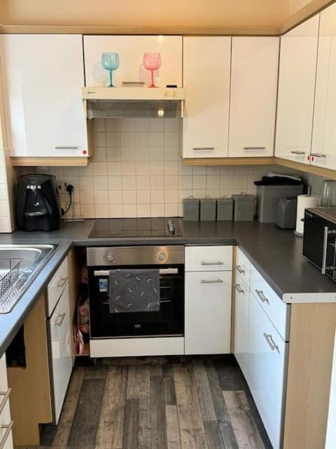 Kitchen or kitchenette, oven, stove