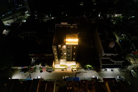 Night, Neighbourhood, Bird's eye view