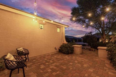 Property building, Seating area, Sunset